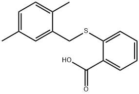 2-[(2,5-DIMETHYLBENZYL)SULFANYL]BENZENECARBOXYLIC ACID Struktur