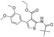 ETHYL 4-(3,4-DIMETHOXYPHENYL)-2-PIVALAMIDOTHIOPHENE-3-CARBOXYLATE Struktur