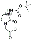 (S)-(3-N-BOC-AMINO-2-OXO-PYRROLIDIN-1-YL)-ACETIC ACID Struktur