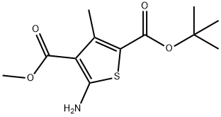 METHYL 2-AMINO-4-METHYL-5-(TERT-BUTOXYCARBONYL)-THIOPHENE-3-CARBOXYLATE Struktur