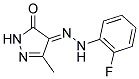 (4E)-3-METHYL-1H-PYRAZOLE-4,5-DIONE 4-[(2-FLUOROPHENYL)HYDRAZONE] Struktur