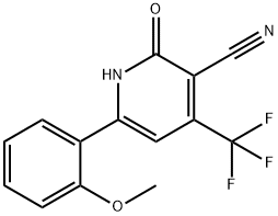 2-HYDROXY-6-(2-METHOXYPHENYL)-4-(TRIFLUOROMETHYL)NICOTINONITRILE Struktur