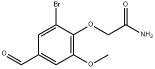 2-(2-BROMO-4-FORMYL-6-METHOXYPHENOXY)ACETAMIDE Struktur