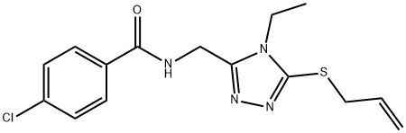 N-([5-(ALLYLSULFANYL)-4-ETHYL-4H-1,2,4-TRIAZOL-3-YL]METHYL)-4-CHLOROBENZENECARBOXAMIDE Struktur