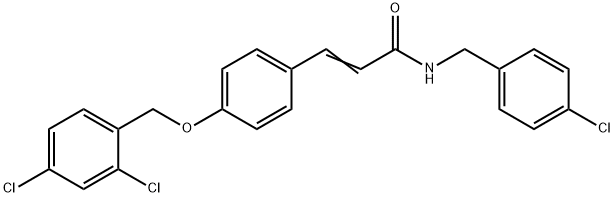 (E)-N-(4-CHLOROBENZYL)-3-(4-[(2,4-DICHLOROBENZYL)OXY]PHENYL)-2-PROPENAMIDE Struktur