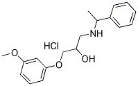 1-(3-METHOXYPHENOXY)-3-[(1-PHENYLETHYL)AMINO]PROPAN-2-OL HYDROCHLORIDE Struktur