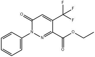 ETHYL 6-OXO-1-PHENYL-4-(TRIFLUOROMETHYL)-1,6-DIHYDRO-3-PYRIDAZINECARBOXYLATE Struktur