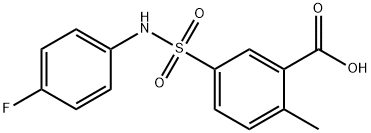 5-(4-FLUORO-PHENYLSULFAMOYL)-2-METHYL-BENZOIC ACID Struktur