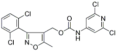 [3-(2,6-DICHLOROPHENYL)-5-METHYLISOXAZOL-4-YL]METHYL N-(2,6-DICHLOROPYRIDIN-4-YL)CARBAMATE Struktur