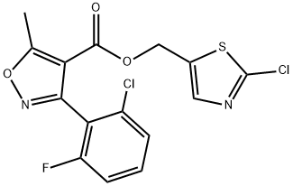 (2-CHLORO-1,3-THIAZOL-5-YL)METHYL 3-(2-CHLORO-6-FLUOROPHENYL)-5-METHYL-4-ISOXAZOLECARBOXYLATE Struktur