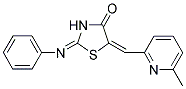 (2E,5E)-5-[(6-METHYLPYRIDIN-2-YL)METHYLENE]-2-(PHENYLIMINO)-1,3-THIAZOLIDIN-4-ONE Struktur