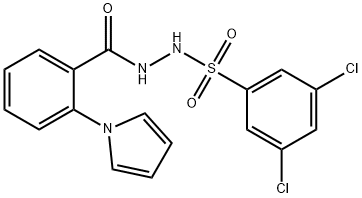 3,5-DICHLORO-N'-[2-(1H-PYRROL-1-YL)BENZOYL]BENZENESULFONOHYDRAZIDE Struktur