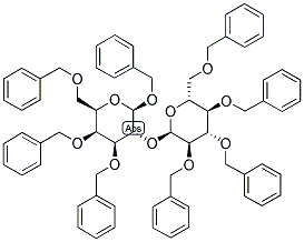 BENZYL 2-O-(2,3,4,6-TETRA-O-BENZYL-A-D-GLUCOPYRANOSYL)-3,4,6-TRI-O-BENZYL-B-D-GALACTOPYRANOSIDE Struktur