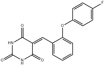 5-([2-(4-FLUOROPHENOXY)PHENYL]METHYLENE)-2,4,6(1H,3H,5H)-PYRIMIDINETRIONE Struktur