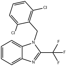 1-(2,6-DICHLOROBENZYL)-2-(TRIFLUOROMETHYL)-1H-1,3-BENZIMIDAZOLE Struktur