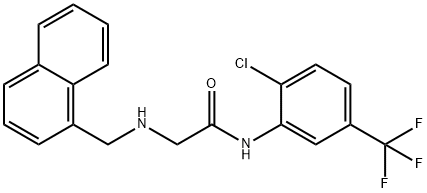 N-[2-CHLORO-5-(TRIFLUOROMETHYL)PHENYL]-2-[(1-NAPHTHYLMETHYL)AMINO]ACETAMIDE Struktur