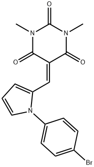 5-([1-(4-BROMOPHENYL)-1H-PYRROL-2-YL]METHYLENE)-1,3-DIMETHYL-2,4,6(1H,3H,5H)-PYRIMIDINETRIONE Struktur