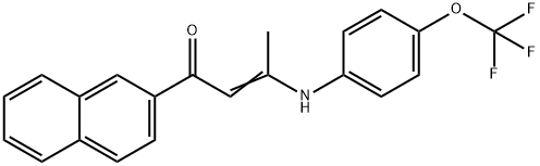 (E)-1-(2-NAPHTHYL)-3-[4-(TRIFLUOROMETHOXY)ANILINO]-2-BUTEN-1-ONE Struktur