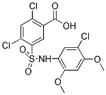 2,4-DICHLORO-5-(5-CHLORO-2,4-DIMETHOXY-PHENYLSULFAMOYL)-BENZOIC ACID Struktur