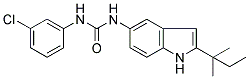 N-(3-CHLOROPHENYL)-N'-[2-(1,1-DIMETHYLPROPYL)-1H-INDOL-5-YL]UREA Struktur