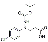 3-[N'-TERT-BUTOXYCARBONYL-N-(4-CHLORO-PHENYL)-HYDRAZINO]-PROPIONIC ACID Struktur