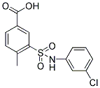 3-(3-CHLORO-PHENYLSULFAMOYL)-4-METHYL-BENZOIC ACID Struktur