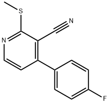 4-(4-FLUOROPHENYL)-2-(METHYLSULFANYL)NICOTINONITRILE Struktur