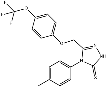 4-(4-METHYLPHENYL)-3-((4-(TRIFLUOROMETHOXY)PHENOXY)METHYL)-1,2,4-TRIAZOLINE-5-THIONE Struktur