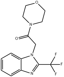 1-MORPHOLINO-2-[2-(TRIFLUOROMETHYL)-1H-1,3-BENZIMIDAZOL-1-YL]-1-ETHANONE Struktur