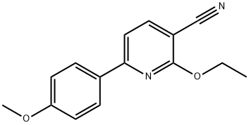 2-ETHOXY-6-(4-METHOXYPHENYL)NICOTINONITRILE Struktur