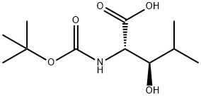 BOC-(2S,3R)-2-AMINO-3-HYDROXY-4-METHYLPENTANOIC ACID Struktur