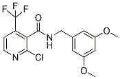 2-CHLORO-N-(3,5-DIMETHOXYBENZYL)-4-(TRIFLUOROMETHYL)NICOTINAMIDE Struktur