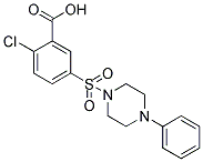 2-CHLORO-5-(4-PHENYL-PIPERAZINE-1-SULFONYL)-BENZOIC ACID Struktur