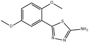 5-(2,5-DIMETHOXY-PHENYL)-[1,3,4]THIADIAZOL-2-YLAMINE Struktur