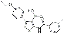 4-(4-ETHOXYPHENYL)-2-[(3-METHYLBENZOYL)AMINO]THIOPHENE-3-CARBOXYLIC ACID Struktur