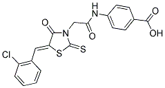 4-(([(5Z)-5-(2-CHLOROBENZYLIDENE)-4-OXO-2-THIOXO-1,3-THIAZOLIDIN-3-YL]ACETYL)AMINO)BENZOIC ACID Struktur