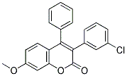 3(3'-CHLOROPHENYL)-7-METHOXY-4-PHENYLCOUMARIN Struktur