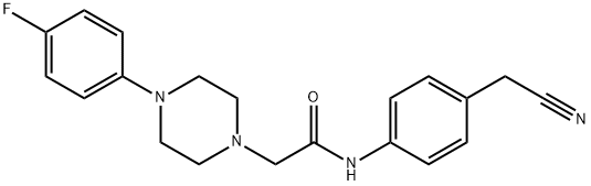 N-[4-(CYANOMETHYL)PHENYL]-2-[4-(4-FLUOROPHENYL)PIPERAZINO]ACETAMIDE Struktur