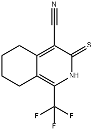 3-THIOXO-1-TRIFLUOROMETHYL-2,3,5,6,7,8-HEXAHYDRO-ISOQUINOLINE-4-CARBONITRILE Struktur