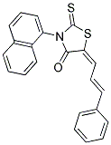 (5E)-3-(1-NAPHTHYL)-5-[(2E)-3-PHENYLPROP-2-ENYLIDENE]-2-THIOXO-1,3-THIAZOLIDIN-4-ONE Struktur