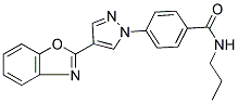 4-[4-(BENZOXAZOL-2-YL)-1H-PYRAZOL-1-YL]-N-PROPYLBENZAMIDE Struktur