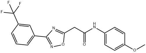 N-(4-METHOXYPHENYL)-2-(3-[3-(TRIFLUOROMETHYL)PHENYL]-1,2,4-OXADIAZOL-5-YL)ACETAMIDE Struktur