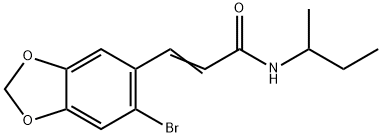 (E)-3-(6-BROMO-1,3-BENZODIOXOL-5-YL)-N-(SEC-BUTYL)-2-PROPENAMIDE Struktur