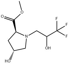 METHYL 4-HYDROXY-1-(3,3,3-TRIFLUORO-2-HYDROXYPROPYL)-2-PYRROLIDINECARBOXYLATE Struktur