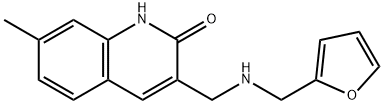 3-([(FURAN-2-YLMETHYL)-AMINO]-METHYL)-7-METHYL-1H-QUINOLIN-2-ONE Struktur