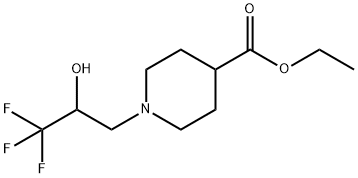 1-(3,3,3-TRIFLUORO-2-HYDROXY-PROPYL)-PIPERIDINE-4-CARBOXYLIC ACID ETHYL ESTER Struktur