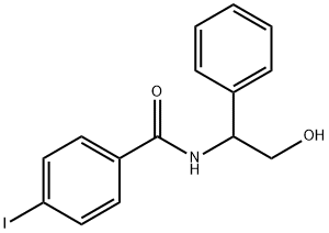 N-(2-HYDROXY-1-PHENYLETHYL)-4-IODOBENZENECARBOXAMIDE Struktur