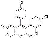 4(4'-CHLOROPHENYL)-3-(2',4'-DICHLOROPHENYL)-6-METHYLCOUMARIN Struktur