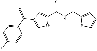 4-(4-FLUOROBENZOYL)-N-(2-THIENYLMETHYL)-1H-PYRROLE-2-CARBOXAMIDE Struktur