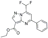 7-DIFLUOROMETHYL-5-PHENYL-PYRAZOLO[1,5-A]PYRIMIDINE-3-CARBOXYLIC ACID ETHYL ESTER Struktur